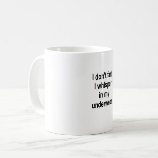 Ik flik niet. koffiemok (Voorkant links)