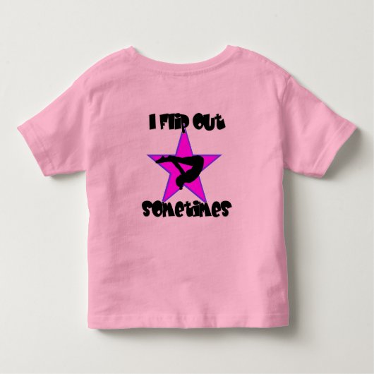 Ik flip gymnastiek en trek over de hoodie kinder shirts (Achterkant)