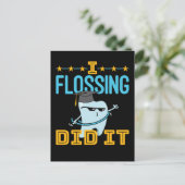 Ik flossen deed het tandarts Afstuderen RDH Briefkaart (Staand voorkant)