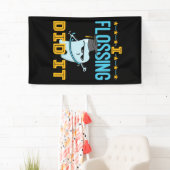 Ik flossen deed het tandarts Afstuderen RDH Spandoek (Insitu)