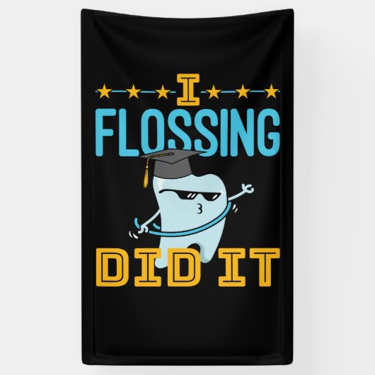 Ik flossen deed het tandarts Afstuderen RDH Spandoek (Verticaal)