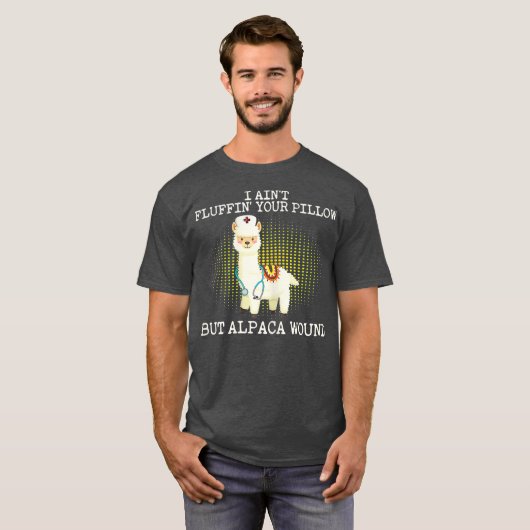 Ik fluffin je piloot maar Alpaca Wond T-shirt (Voorkant volledig)