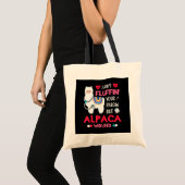 Ik fluffin je piloot maar Alpaca Wound Llama Tote Bag (Voorkant (product))