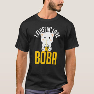 Ik Fluffin Love Boba Leuk Fluffy Cat Kat T-shirt