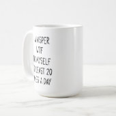 Ik fluister WTF Latte Mok (Voorkant links)