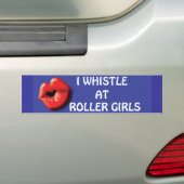 Ik fluit bij Roller Girls Bumber Sticker (Op auto)
