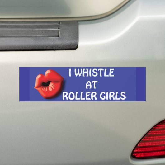 Ik fluit bij Roller Girls Bumber Sticker (Op auto)