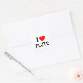 Ik ❤️ FLUIT Ik HOU VAN FLUIT Ik HART FLUIT Vierkante Sticker (Envelop)