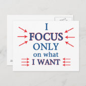 Ik focus me alleen op wat ik wil Briefkaart (Voorkant / Achterkant)