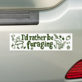 IK FOERAG LIEVER Planten met champignonbessen Bumpersticker (Op auto)
