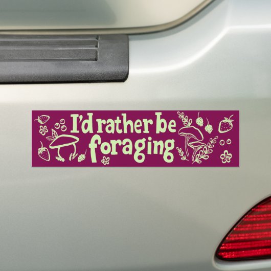 IK FOERAG LIEVER Planten met champignonbessen Bumpersticker (Op auto)