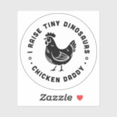 Ik fok kleine dinosaurussen kip papa sticker (Vel)