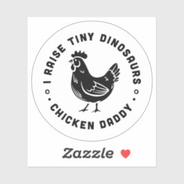 Ik fok kleine dinosaurussen kip papa sticker