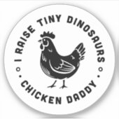 Ik fok kleine dinosaurussen kip papa sticker (Voorkant)