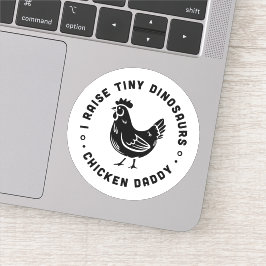 Ik fok kleine dinosaurussen kip papa sticker