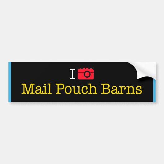 "Ik fotografeer Mail Pouch schuren" bumpersticker (Voorkant)