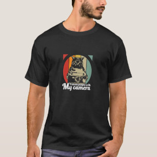 Ik fotografeer mensen met mijn camera kat fot t-shirt