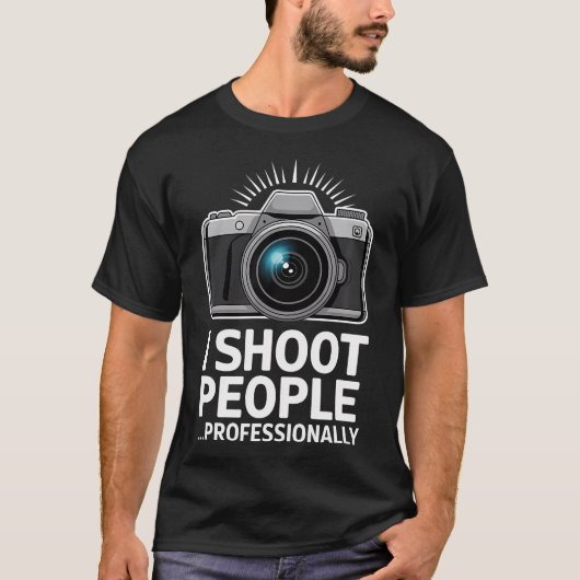 Ik Fotografeer Mensen Professionele Camera Fotogra T-shirt (Voorkant)