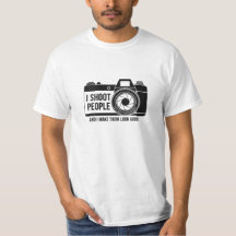 Ik fotografeer mensen zwart T-shirt
