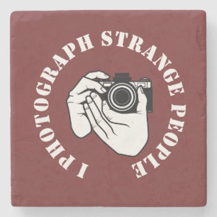 Ik fotografeer vreemde mensen stenen onderzetter