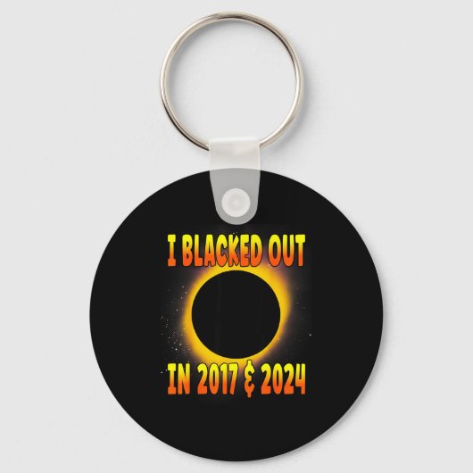 Ik Funny Blacked Out 2017 Totale Zonsverduistering Sleutelhanger (Voorkant)