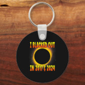 Ik Funny Blacked Out 2017 Totale Zonsverduistering Sleutelhanger (Voorkant)