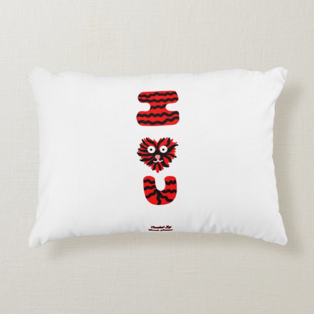 Ik Fuzzy U accentkussen Accent Kussen (Voorkant)