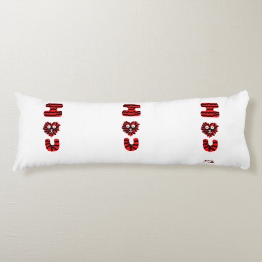 Ik Fuzzy U Body Kussen (Voorkant)