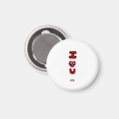 Ik Fuzzy U ronde magneet (Voorkant / Achterkant)