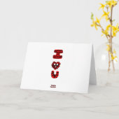 Ik Fuzzy U Standaard Horizontale Kaart (Gele Bloem)