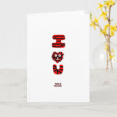 Ik Fuzzy U Standaard Verticale Wenskaart Kaart (Gele Bloem)