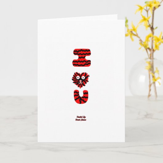 Ik Fuzzy U Standaard Verticale Wenskaart Kaart (Gele Bloem)