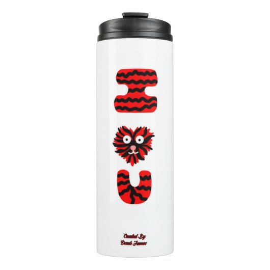 Ik Fuzzy U Thermal Tumbler Thermosbeker (Voorkant)