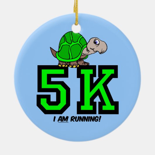 Ik ga 5.000 uur rijden keramisch ornament (Achterkant)