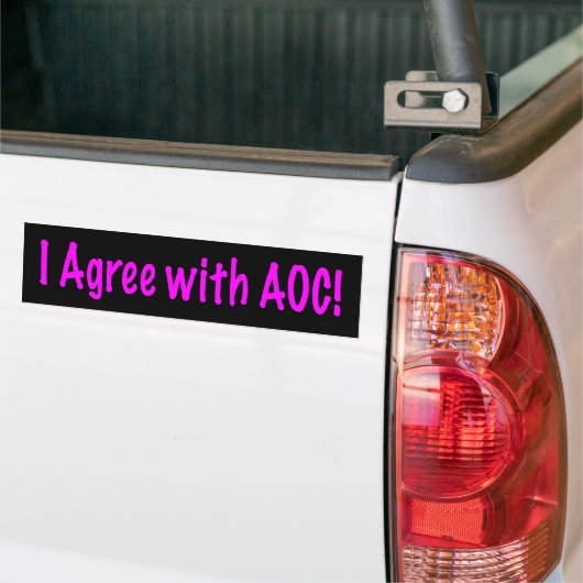 Ik ga akkoord met AOC Bumpersticker (Op Truck)