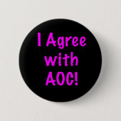 Ik ga akkoord met AOC Ronde Button 5,7 Cm (Voorkant)