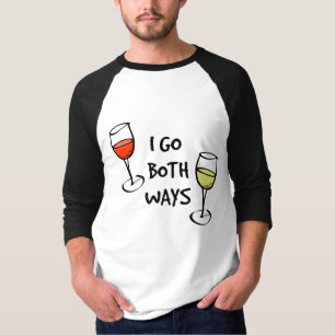 Ik ga allebei Wijnglazen T-shirt