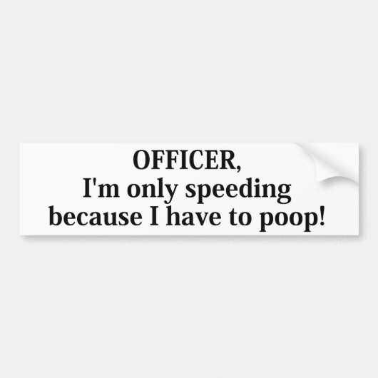 Ik ga alleen maar te snel omdat bumpersticker (Voorkant)