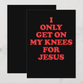 Ik ga alleen op mijn knieën voor Jezus. Kaart (Voorkant / Achterkant)