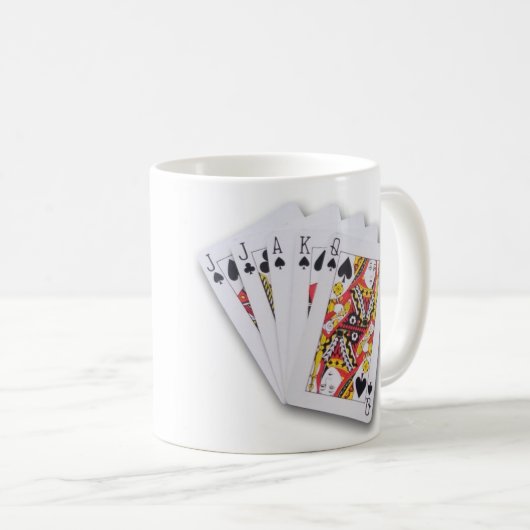 Ik ga alleen. Perfect Euchre Hand Koffiemok (Voorkant rechts)