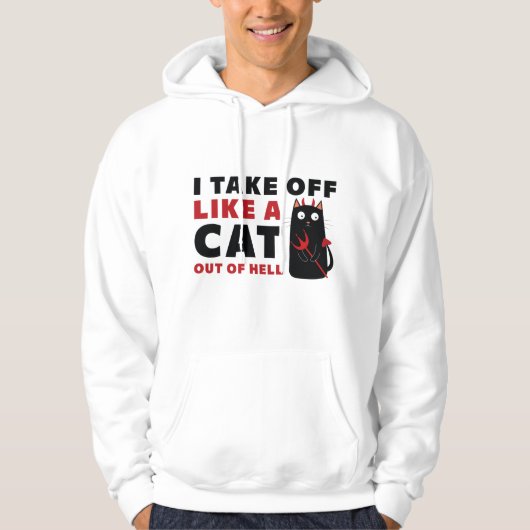 Ik ga als een kat uit de hel hoodie (Voorkant)