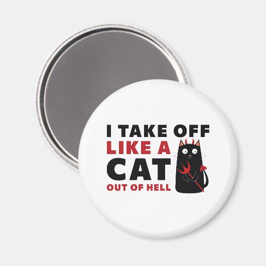 Ik ga als een kat uit de hel magneet (Voorkant / Achterkant)