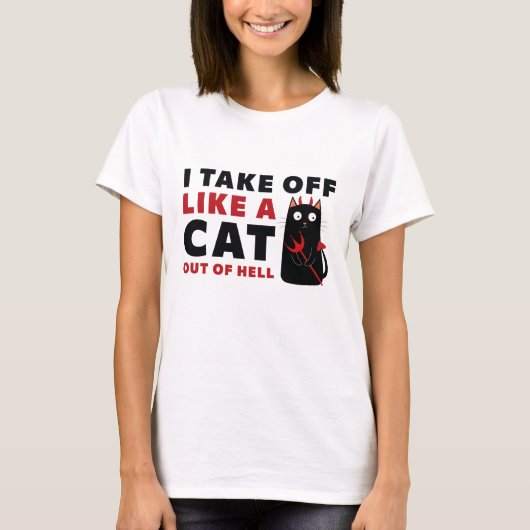 Ik ga als een kat uit de hel t-shirt (Voorkant)