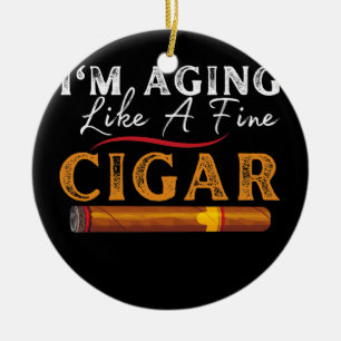 Ik ga als een mooie Cigar Pap Funny Fathers Dag Keramisch Ornament