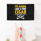 Ik ga als een mooie, klapbare sigaret. spandoek (Insitu)