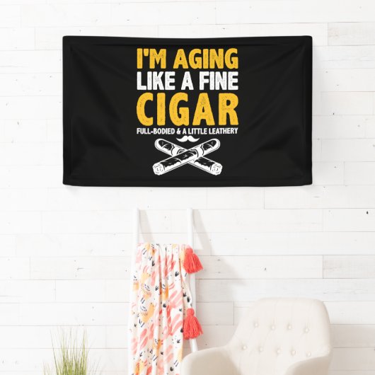 Ik ga als een mooie, klapbare sigaret. spandoek (Insitu)