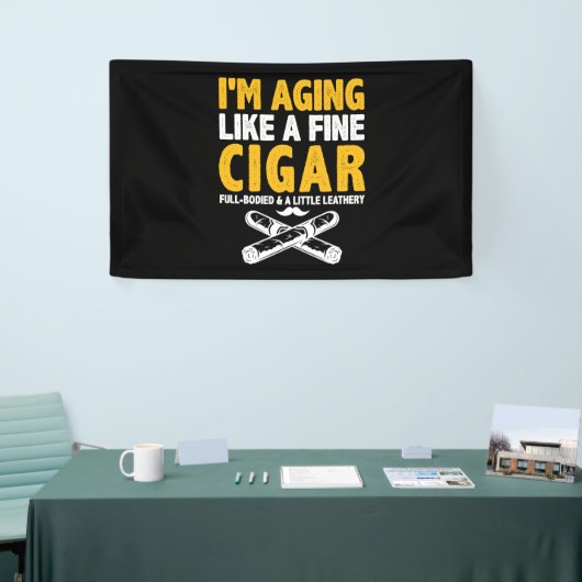 Ik ga als een mooie, klapbare sigaret. spandoek (Beurs)