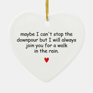Ik ga altijd met je mee voor een wandeling in de r keramisch ornament