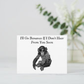 Ik ga Bananas Monkey die zonnebril draagt Briefkaart (Staand voorkant)