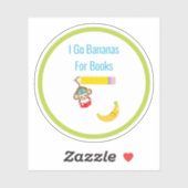 Ik ga Bananen voor Boeken Leesaap Sticker (Vel)